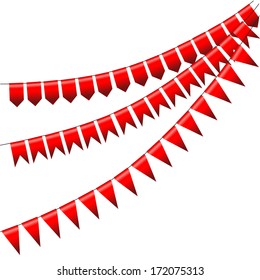 Vector bunting and garland set