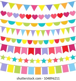 Vector bunting set