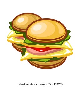 A vector burger