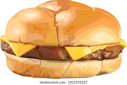 burguesa vectorial con ilustración de queso