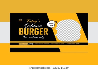  Vector burger and food menu  cover template