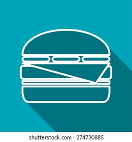 Vector  burger icon. Food icon. Eps10