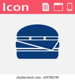 Vector  burger icon. Food icon. Eps10
