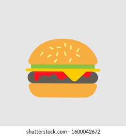vector burger is a kind of food in the form of a round-sliced ​​bread in the middle and filled with patty which is usually taken from meat, then vegetables in the form of lettuce, tomatoes and onions.