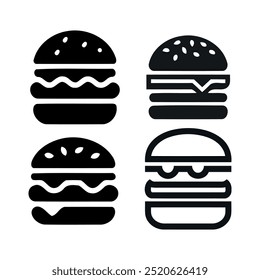 vetor burger logotipo design tamplate