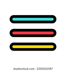 Vector burger menu icon. Black, white background. Perfect for app and web interfaces, infographics, presentations, marketing, etc.