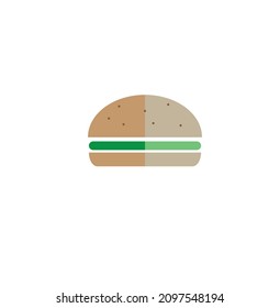 Vector burger minimalist image or logo