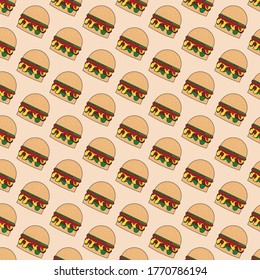 vector burger pattern wallpaper food