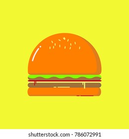 vector burger with sauce cheese design.Vector illustration.