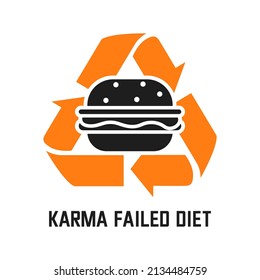 Vektorburgersymbole mit Recyclingkonzept