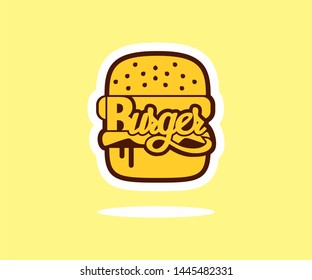 vector burger - tasty hamburger - fast food
