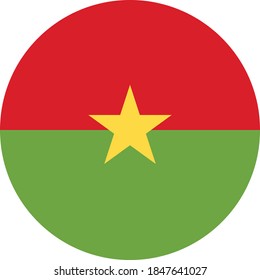 Vector - burkina faso Flag Button Icon