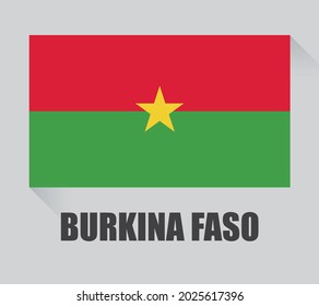 Vector BURKINA FASO flag, BURKINA FASO  National flag illustration, BURKINA FASO flag, Patriotic symbol