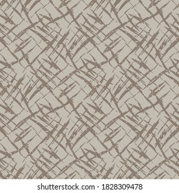 Fondo de patrón sin fisuras con efecto de burrega vectorial. Tejido de textura de fibra hessa de color beige y marrón fondo de cuadrícula. La tela de lino trenzada cruza el diseño. Material moderno de tejido de algodón de toda la impresión