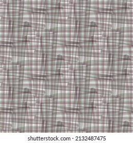 Vector burlap watercolor effect seamless pattern background. Hessian fiber texture fabric style monochrome backdrop. Woven linen cloth design. Modern cotton weave material all over print repeat.