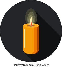 Vector Burning Candle