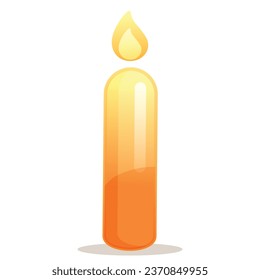 Vektorgrafik, die Kerzen verbrennt Symbol im Cartoon-Stil einzeln auf weißem Hintergrund.