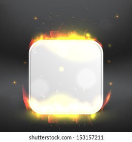 Vector burning icon. Modern design template. Vector illustration for your business presentation.