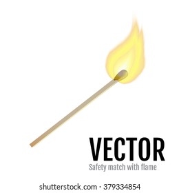 Vector burning match. Match Icon Vector Art, Stock Vector