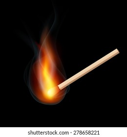 Blazing Match Vector Illustration Stock Vector (Royalty Free) 243280750 ...