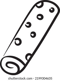 Vector burrito icon template. Traditional food logo concept: kebab, sandwich, shawarma, fajita, durum. Street fast food symbol illustration. 