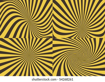 vector burst abstract backgrounds four versions.