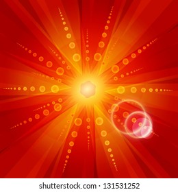 vector burst background orange yellow and red