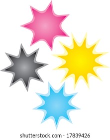 vector bursts of color! Great for special announcements, poster designs, etc.