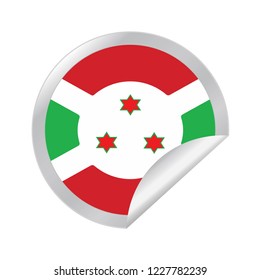 Vector Burundi circle folded