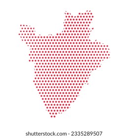 Ilustración de Mapa Dotado de Vector Burundi, puede ser usada para diseños de negocios, diseños de presentaciones o cualquier diseño adecuado.