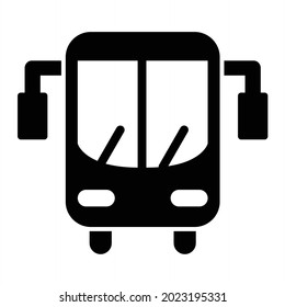 Vector Bus Glyph Icon Design
