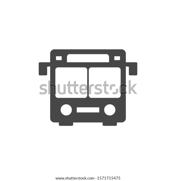 Vector bus icon, solid\
logo illustration, Vector bus icon, pictogram isolated Vector bus\
icon, on white