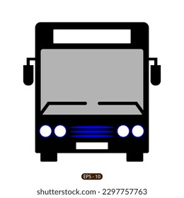 Vector Bus icon symbol on white background in trendy style. Suitable for many purposes.