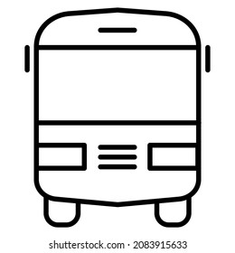 vector bus icon. bus vector symbol outline