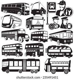 Vector bus icons