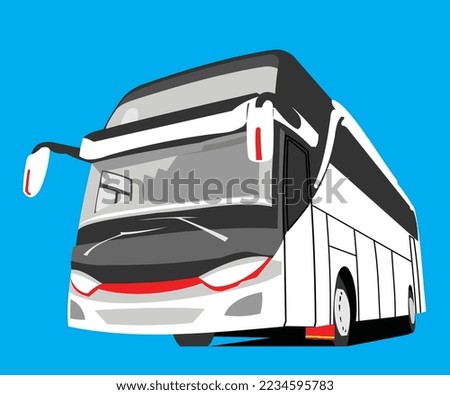 vector bus in Indonesia is very cool and beautiful