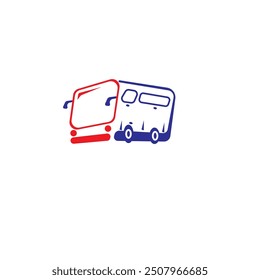 vector bus logo or flat clip art