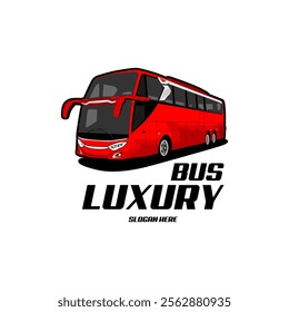 vector bus luxury logo illustration