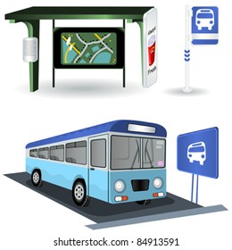 vector bus station images