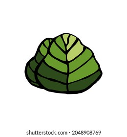 Vector bush isolated on a light background. Vector, cartoon, flat design. Hand-drawn. Doodle style.