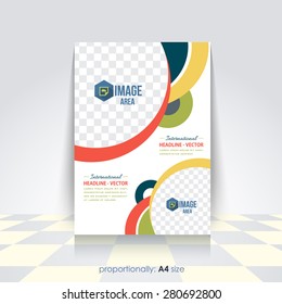 Vector Business A4 Flyer, Brochure. Cover Template, Corporate Leaflet Design Template 