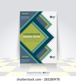 Vector Business A4 Flyer, Brochure. Cover Template, Corporate Leaflet Design Template 