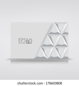 Vector business abstract triangle card or banner presentation.