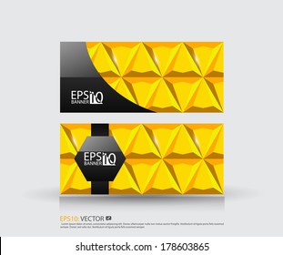 Vector business abstract triangle card or banner presentation.
