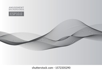 Vector business abstract wavy background