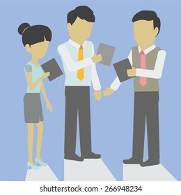 Vector business advisor is about working together.