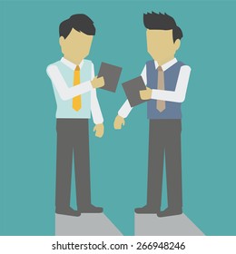 Vector business advisor is about working together.