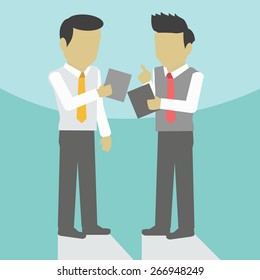 Vector business advisor is about working together.