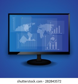 Vector business background with charts