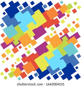 Vector business background with color squares. Suitable for cover design, book design, poster, cover, flyer, website backgrounds or advertising.